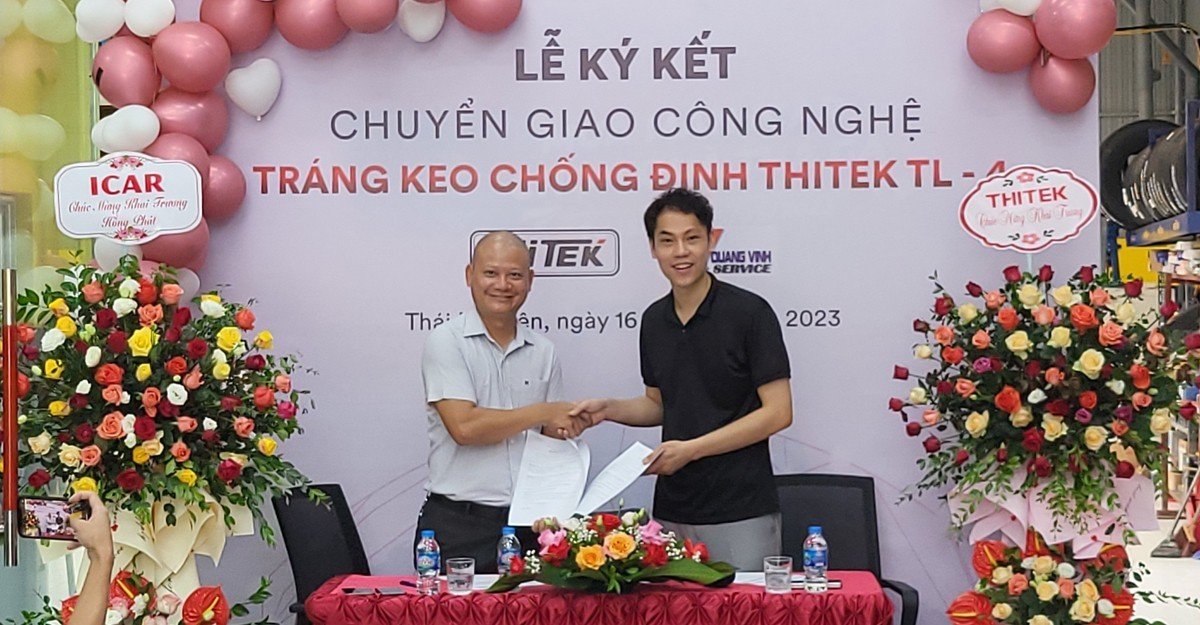 Thitek đã chuyển giao công nghệ tráng lốp chống đinh cao cấp cho cơ sở lốp Quang Vinh (TP. Thái Nguyên)