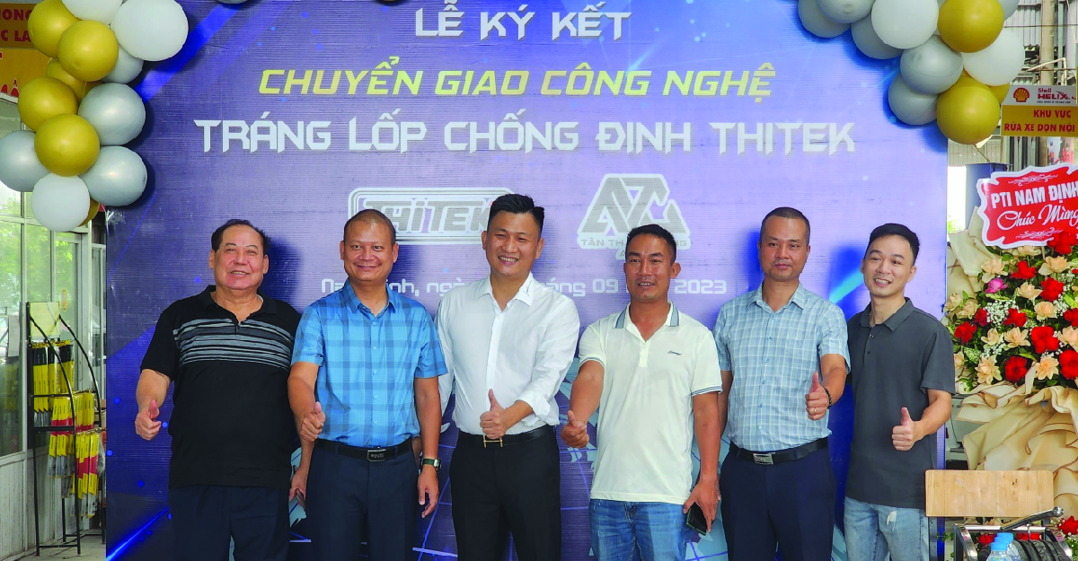 Công nghệ tráng lốp chống đinh thế hệ mới của Thitek đã có mặt tại Gara Tân Thành Công - TP Nam Định.